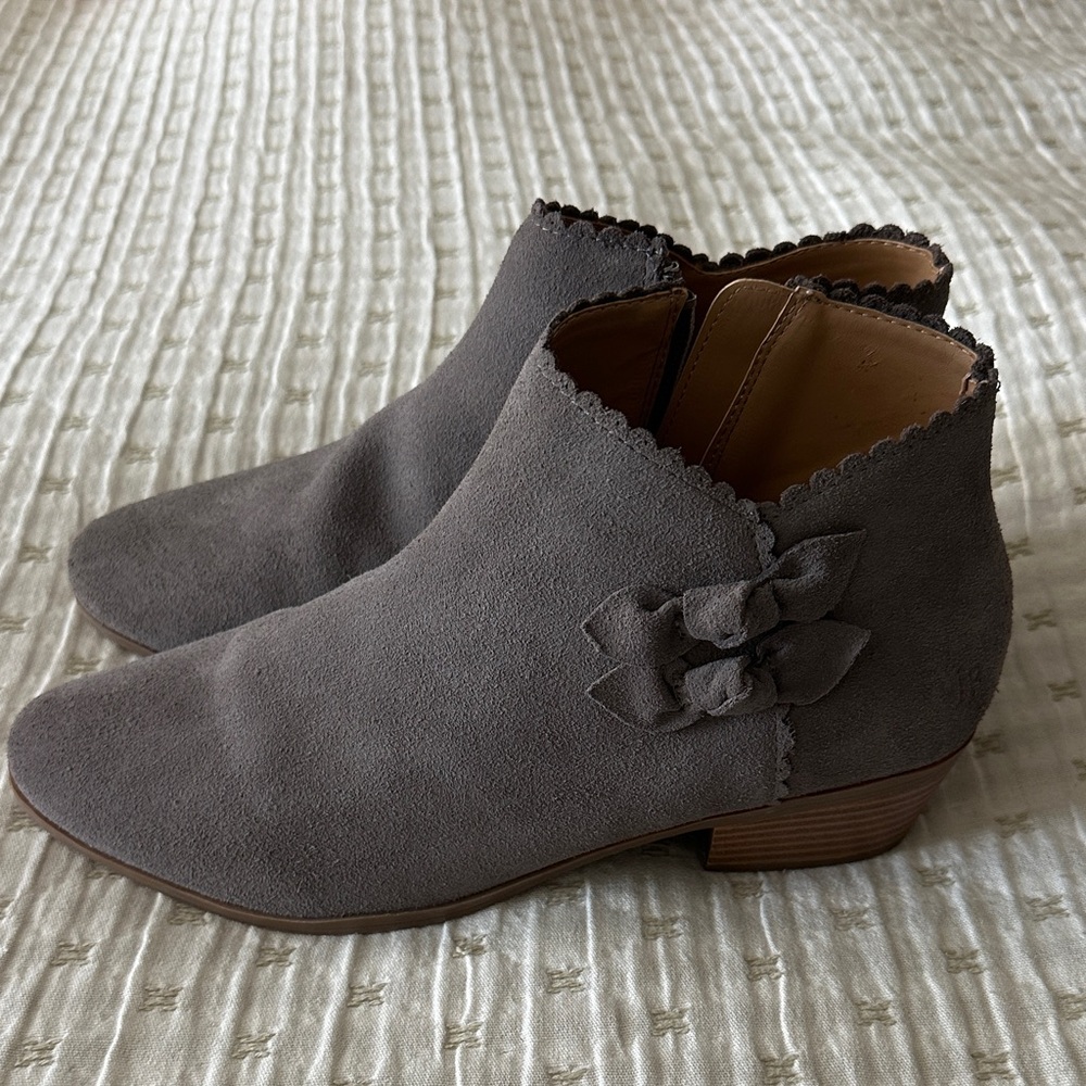 Jack Rogers Gray Suede Ankle Booties
